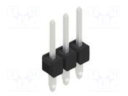 Connector: pin strips; pin header; male; PIN: 3; 2.54mm; THT; 1x3