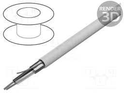 Wire; 1x2x20AWG; stranded; Cu; Al-PET foil; LSZH; white; 305m; 300V