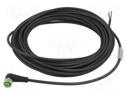 Cable: for sensors/automation; M12; PIN: 5; angled; 10m; plug; 4A