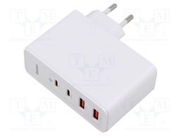 Power supply: switching; mains,plug-in; 5÷20VDC; 100W; white; 5A