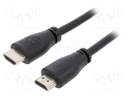 Cable; HDMI 2.0; HDMI plug,both sides; 1m; black