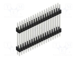 Connector: pin strips; pin header; male; PIN: 38; 1.27mm; THT; 2x19