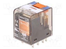 Relay: electromagnetic; DPDT; Ucoil: 12VDC; 12A/250VAC; 12A/30VDC