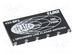 Antenna; RF; -6.4dBi; Mounting: SMD; 50Ω; f: 429÷437MHz; -40÷130°C