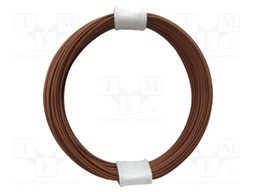 Wire; stranded; Cu; 1x0,04mm2; PVC; brown; 60V; -5÷85°C; 10m