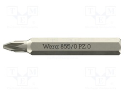 Screwdriver bit; Pozidriv®; PZ0; 855/0 Micro; Overall len: 30mm