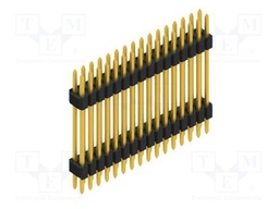 Connector: pin strips; pin header; male; PIN: 32; 1.27mm; THT; 2x16