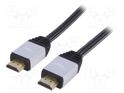 Cable; HDMI 2.0; HDMI plug,both sides; 3m; black