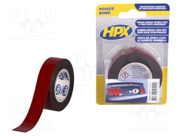 Tape: fixing; W: 19mm; L: 2m; V: double-sided; anthracite