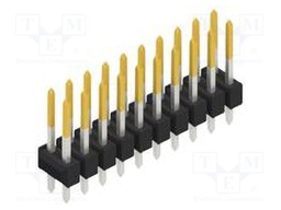 Connector: pin strips; pin header; male; PIN: 20; 2.54mm; THT; 2x10