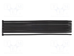 Cable tie; L: 200mm; W: 3.6mm; black; 20pcs; EXTREME