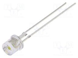 LED; white; 5mm; 10000÷12000mcd; 140°; Front: flat; 3.2÷3.6VDC