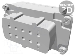 Connector: rectangular; female; Han ESS; PIN: 10; 10+PE; size 10B