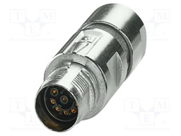 Connector: M17; plug; M17 PRO; PIN: 8; 60V; 8A; IP67; crimped