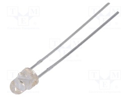 LED; 3mm; amber; 96.2mcd; 60°; Front: convex