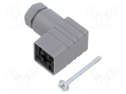 Connector: valve connector; plug; form C; 8mm; female; PIN: 3; 6A