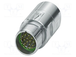 Connector: M23; plug; PIN: 17; soldering; straight; M23 PRO; 8A; 125V
