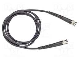 Test lead; 60VDC; 30VAC; BNC male plug- BNC male plug; black