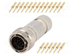 Connector: circular; Series: RT360; plug; male; crimped; for cable