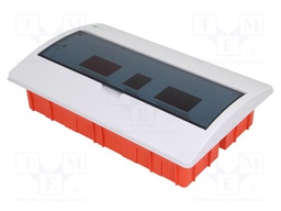 Enclosure: for modular components; IP40; white; No.of mod: 18