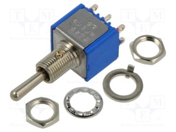 Switch: toggle; 3A/250VAC; 4A/30VDC; 5000; -40÷85°C; Cutout: Ø6.5mm