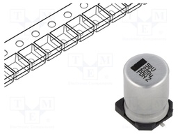 Capacitor: electrolytic; 50uF; 50VDC; 10x10x14mm; ±20%; -40÷105°C