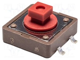 TACTILE SW, SPST, 0.05A, 12VDC, SOLDER
