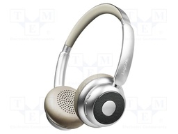 Headphones; silver; Jack 3,5mm,USB C socket; wireless; 10m; 32Ω
