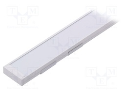 Profiles for LED modules; white; surface; white; L: 1m; aluminium