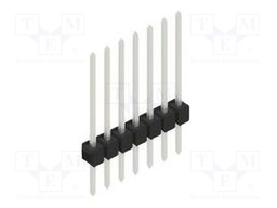 Connector: pin strips; pin header; male; PIN: 7; 2.54mm; THT; 1x7