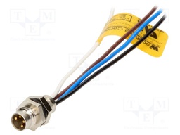 Connector: M8; male; PIN: 4; with leads; socket; Nano-Change; 3A; 60V