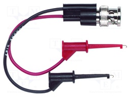 Test lead; 60VDC; 2x hook clip-on probe-BNC male plug