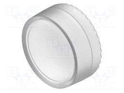 Actuator lens; OptoHiT; colourless; plastic; Ø23.7mm