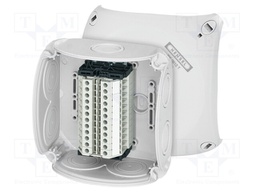 Enclosure: junction box; IP66; with terminals; grey