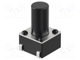 Microswitch TACT; SPST-NO; Pos: 2; 50mA/12VDC; SMT; 2.45N; 6x6mm