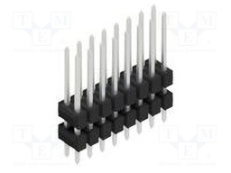 Connector: pin strips; pin header; male; PIN: 16; 2.54mm; THT; 2x8