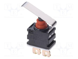 Microswitch SNAP ACTION; with lever with end bended out; Pos: 2