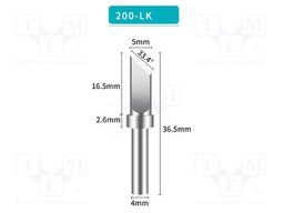 Tip; knife; 5mm; for soldering station; BK3500