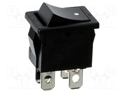 ROCKER; DPST-NO; Pos: 2; ON-OFF; 6A/250VAC; black; none; Body: black