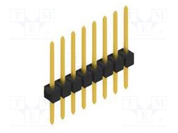 Connector: pin strips; pin header; male; PIN: 8; 2.54mm; THT; 1x8