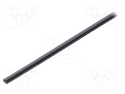 Hole and edge shield; polyolefine; L: 1.2m; black; H: 6mm; glued