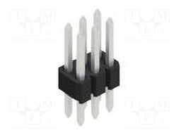 Connector: pin strips; pin header; male; PIN: 6; 1.27mm; THT; 2x3