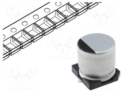 Capacitor: electrolytic; SMD; 330uF; 35VDC; Ø10x10mm; ±20%; 2000h