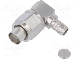 Plug; TNC; male; angled 90°; 50O; CNT-300; soldering, crimped