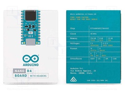 Dev.kit: Arduino Nano; prototype board; Comp: R7FA4M1AB3CFM; 5VDC