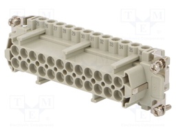Connector: HDC; female; CNE; PIN: 24; 24+PE; size 104.27; 16A; 500V
