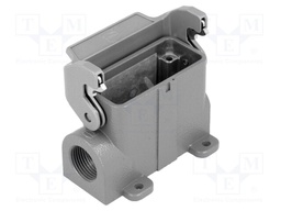 Enclosure: for Han connectors; Han A; size 10A; with latch; M20