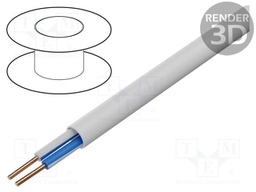 Wire; LonWorks; 1x2x22AWG; solid; Cu; LSZH; white; 305m; CPR: Dca