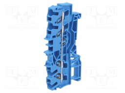 DIN Rail Mount Terminal Block, 4 Ways, 22 AWG, 12 AWG, 4 mm², Clamp, 24 A