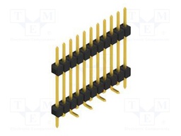 Connector: pin strips; pin header; male; PIN: 11; 2.54mm; SMT; 1x11